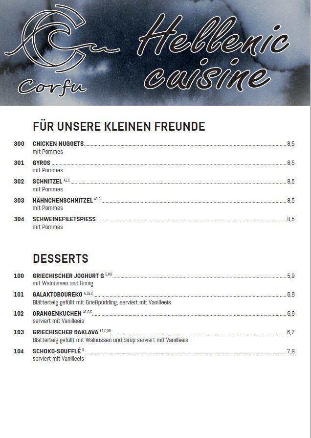 Für unsere Kleinen, Desserts